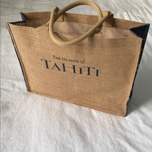 Islands of Tahiti Natural Fiber TOTE Lined Unisex Market or Travel Bag